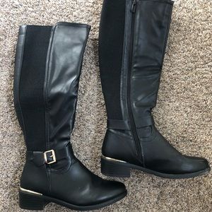 Black Knee High Boots